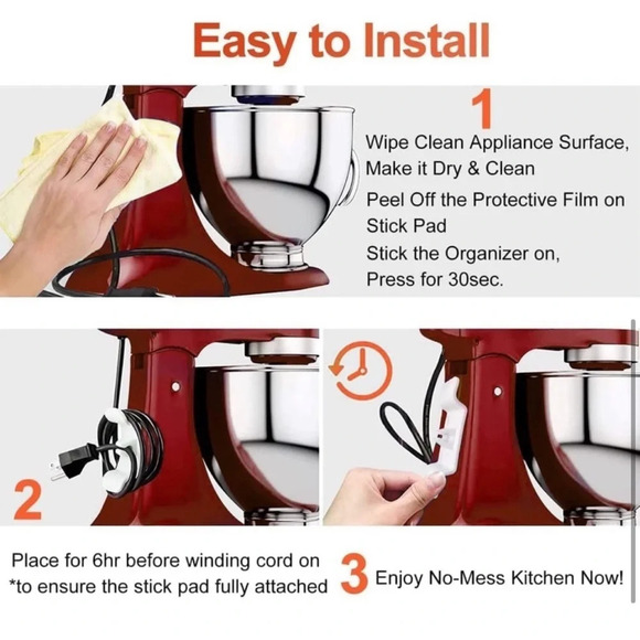 NIB 6 Pack Cord Organizer for Appliances - Picture 7 of 9